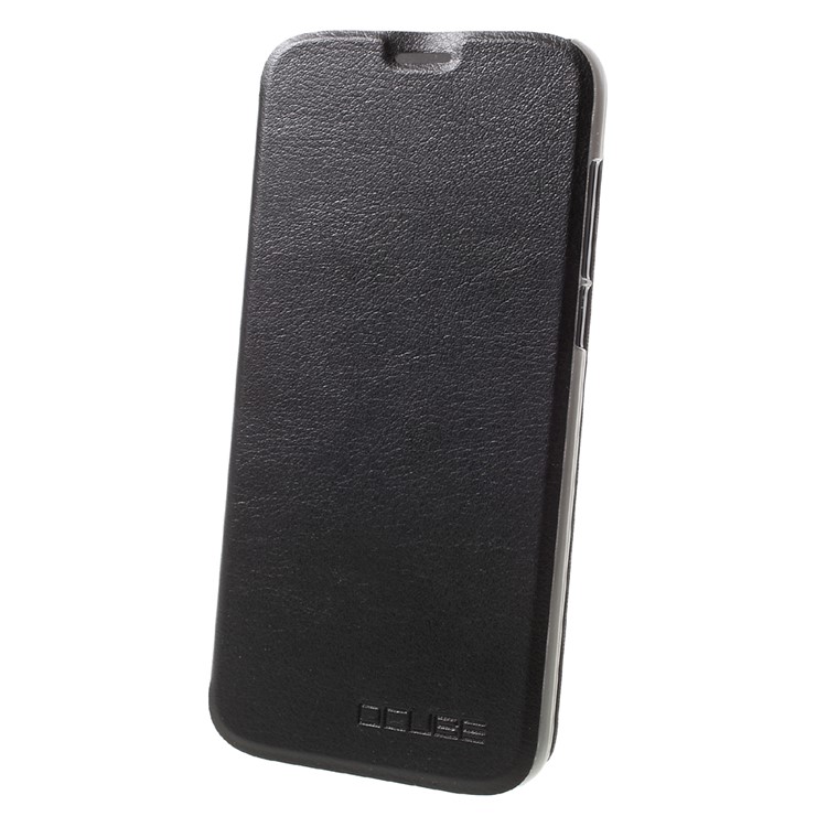 Leather Flip Stand Cell Phone Case for Doogee X9 Pro - Black-3