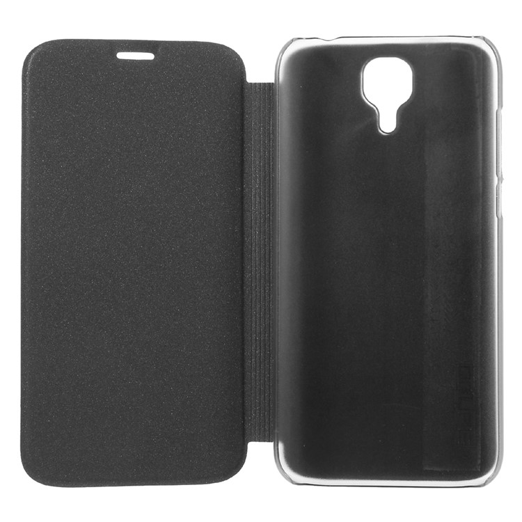 Leather Flip Stand Cell Phone Case for Doogee X9 Pro - Black-6