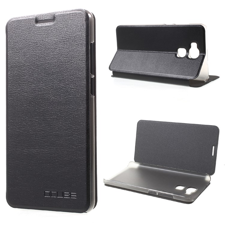 PU Leather Stand Case for Doogee Y6 - Black-1