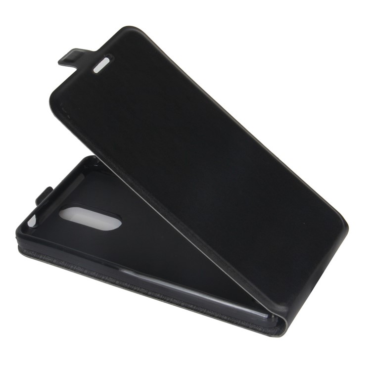 For Leagoo M8 Vertical Flip Crazy Horse Leather Card Holder Case - Black-4