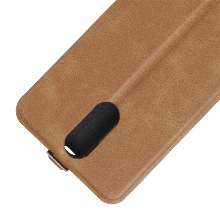Crazy Horse Vertical Flip Card/Photo Slot Leather Mobile Casing for Leagoo M8 - Brown-4