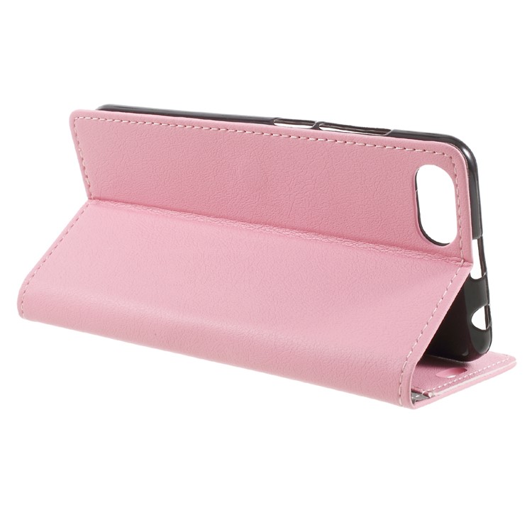 PU Leather Protection Mobile Shell with Card Slots for Doogee Shoot 2 - Pink-4