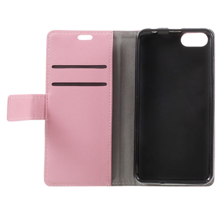PU Leather Protection Mobile Shell with Card Slots for Doogee Shoot 2 - Pink-5