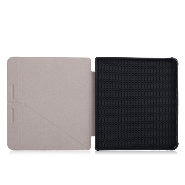 Origami Stand Leather Smart Case for Kobo Forma - Black-8