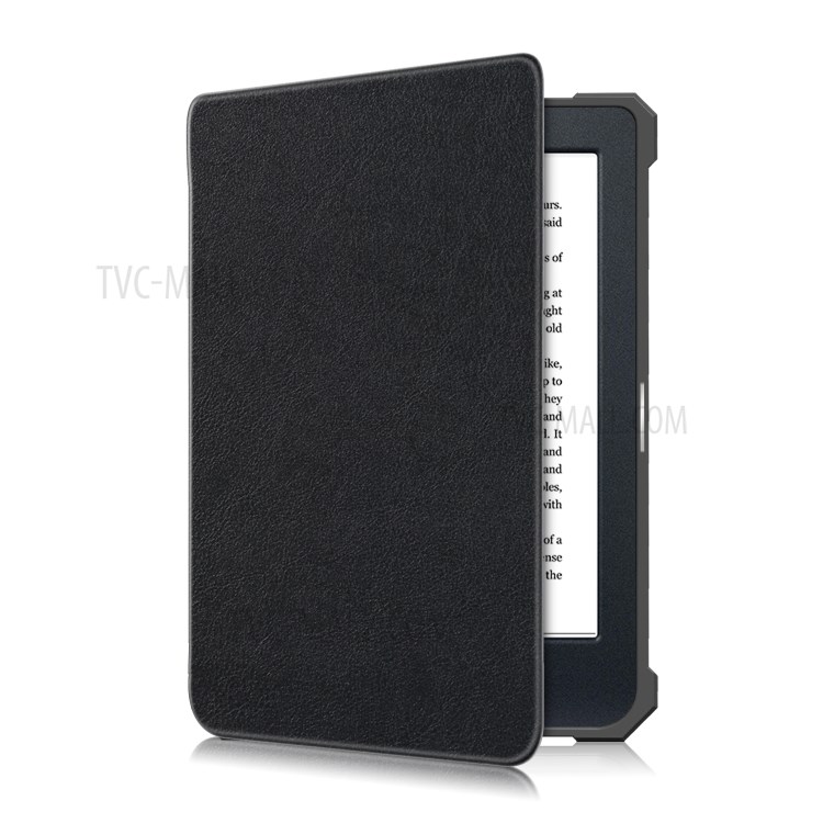 PU Leather Stand Wake/Sleep Protective Cover for Kobo Nia - Black-4