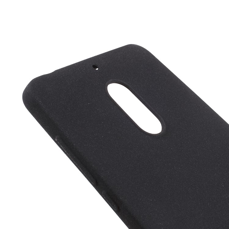 Frosted Anti-fingerprint TPU Mobile Phone Shell for Nokia 6 - Black-4