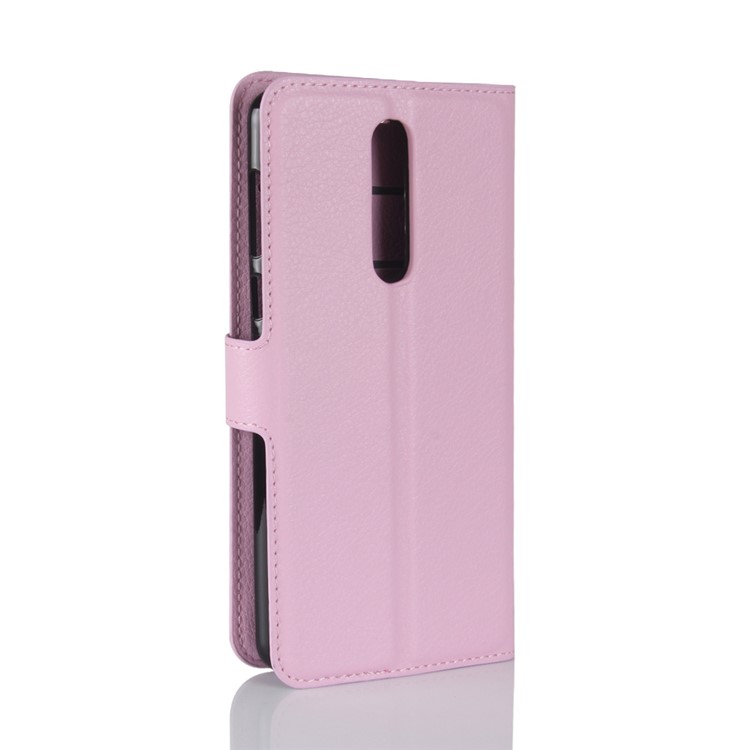 For Nokia 8 Litchi Skin Wallet Leather Magnetic Protective Case - Pink-6