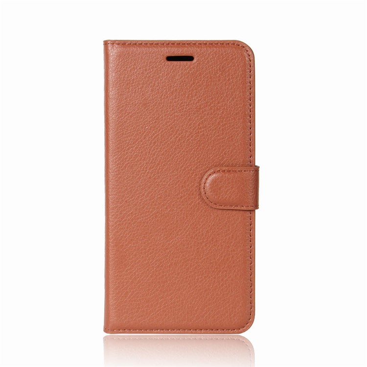 Per Nokia 8 Litchi Skin Skin Wallet Cover Magnetico - Marrone