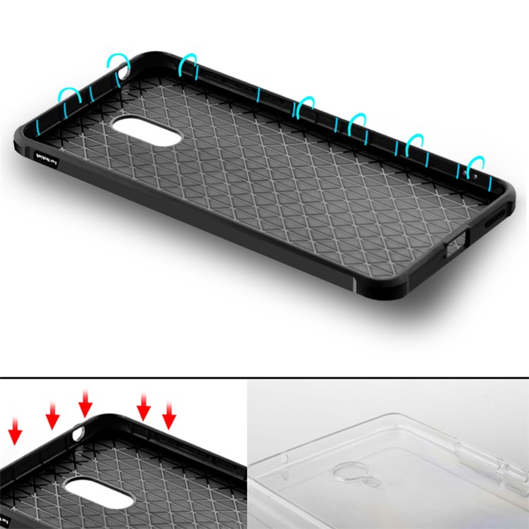 All-wrapped Drop-proof TPU Mobile Phone Case for Nokia 6 - Black-3
