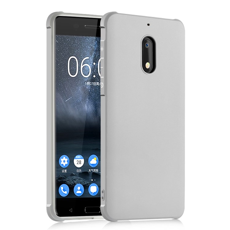All-wrapped Drop-proof TPU Mobile Phone Casing for Nokia 6 - White-1