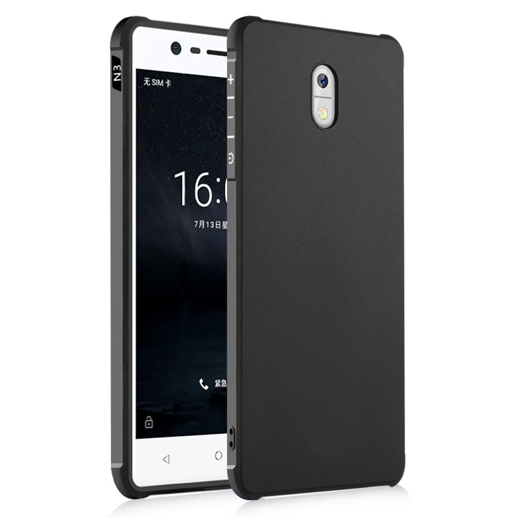 All-wrapped Drop-proof TPU Mobile Phone Case for Nokia 3 - Black-1