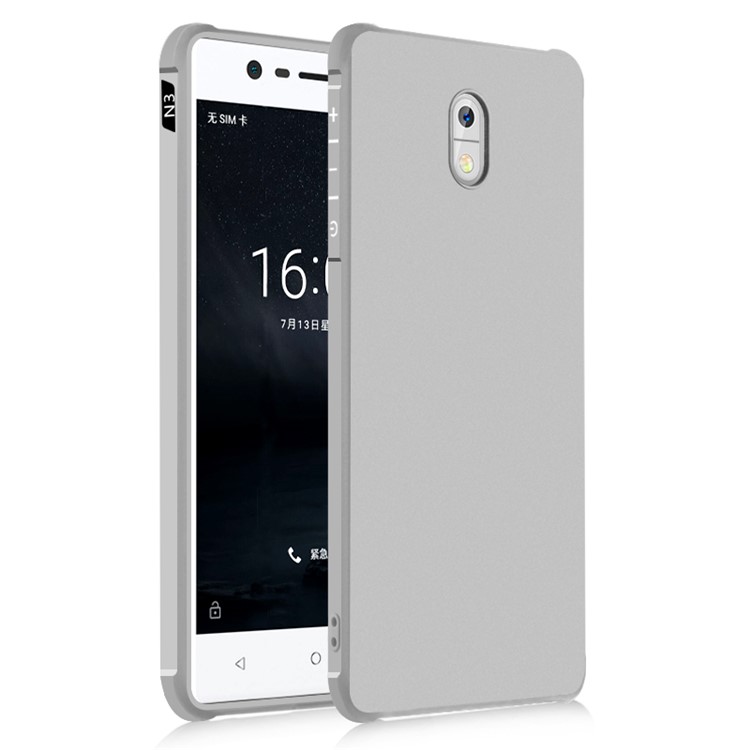All-wrapped Drop-proof TPU Mobile Phone Cover for Nokia 3 - White-1