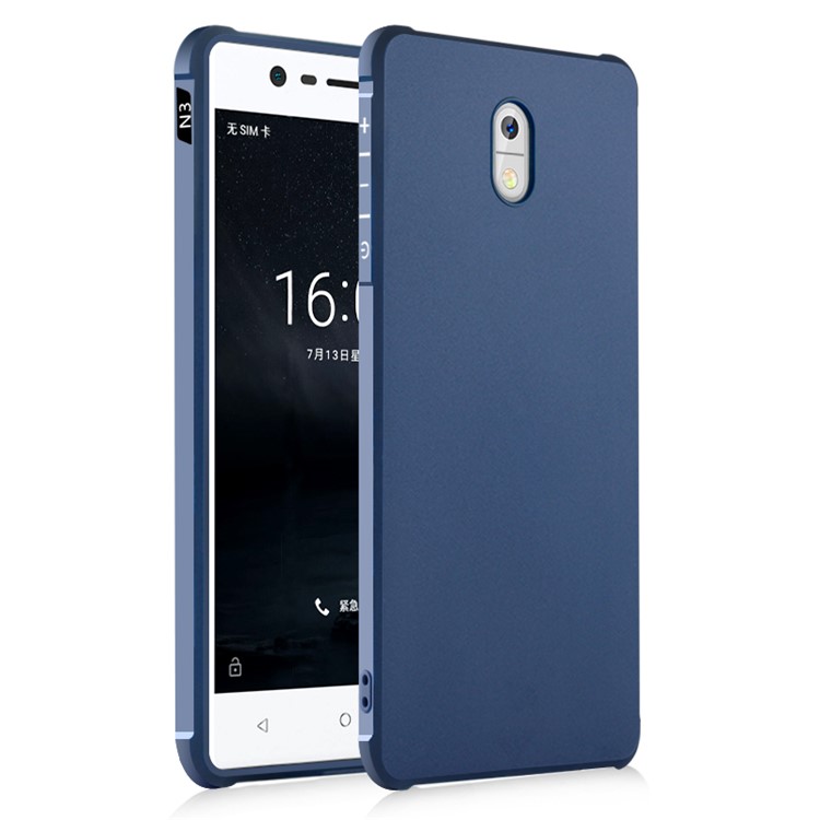 All-wrapped Drop-proof TPU Mobile Phone Casing for Nokia 3 - Blue-1