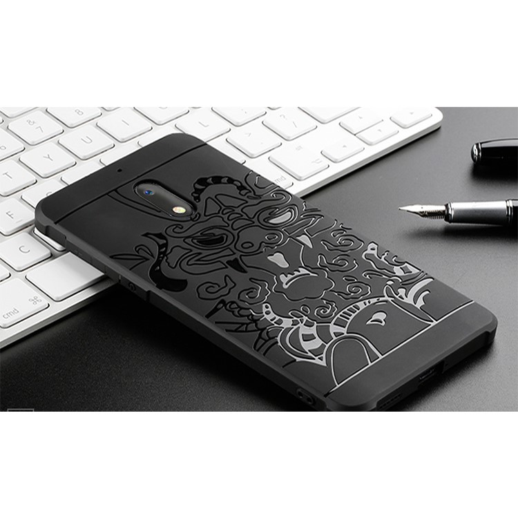 All-wrapped Drop-proof TPU Mobile Phone Shell for Nokia 3 - Dragon / Black-2