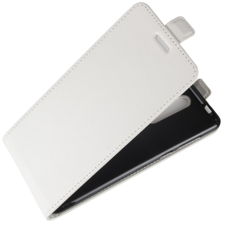 For Nokia 8 Crazy Horse Skin Leather Vertical Flip Phone Case - White-3