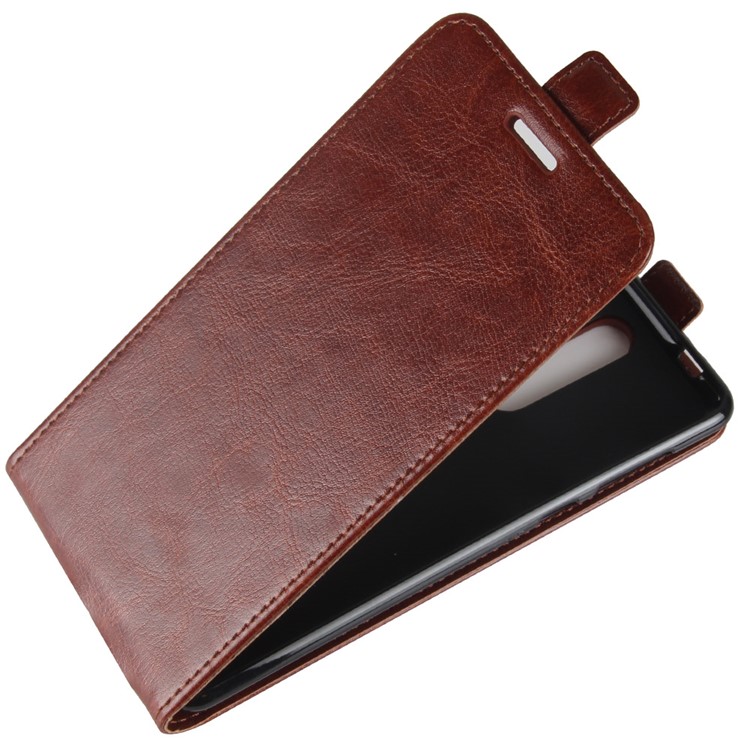 Crazy Horse Skin Leather Vertical Flip Phone Cover for Nokia 8 - Brown-3