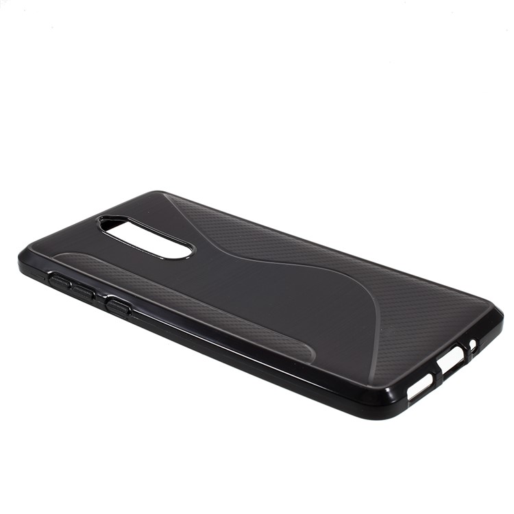 S-line Carbon Frosted TPU Case for Nokia 8 - Black-2