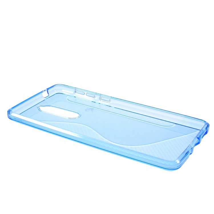 S-line Carbon Frosted TPU Cell Phone Case for Nokia 8 - Blue-3