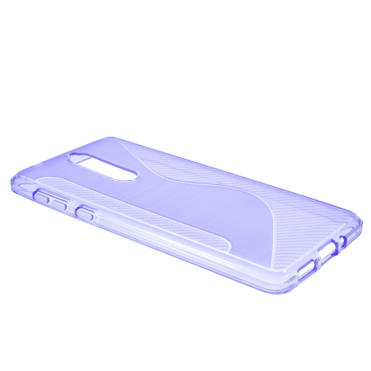 S-line Carbon Frosted TPU Cover for Nokia 8 - Purple-2