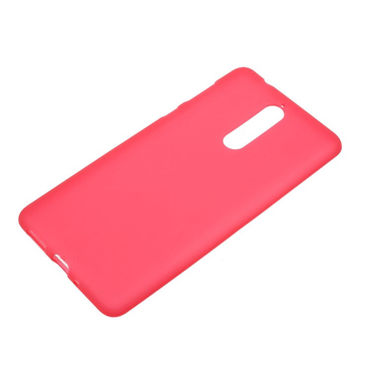 Double Sided Matte TPU Phone Case for Nokia 8 - Red-1