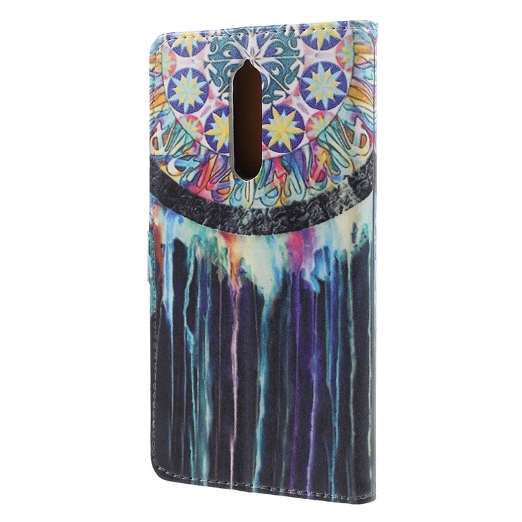 Pattern Printing PU Leather Wallet Phone Cover with Stand for Nokia 8 - Dream Catcher-3
