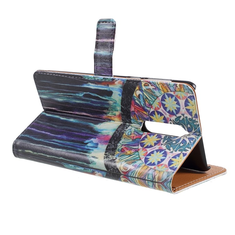 Pattern Printing PU Leather Wallet Phone Cover with Stand for Nokia 8 - Dream Catcher-5