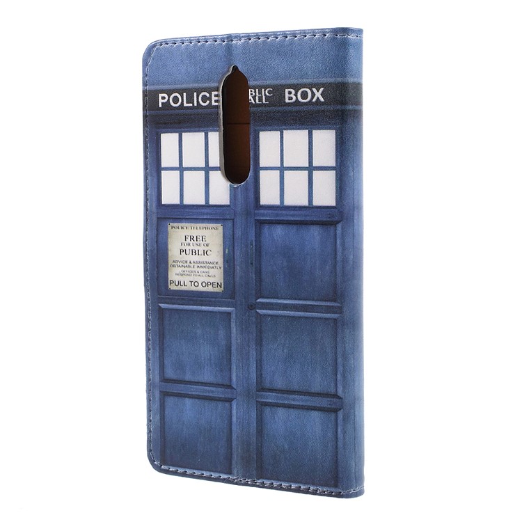Pattern Printing Wallet Stand Leather Case for Nokia 8 - Police Public Call Box-3
