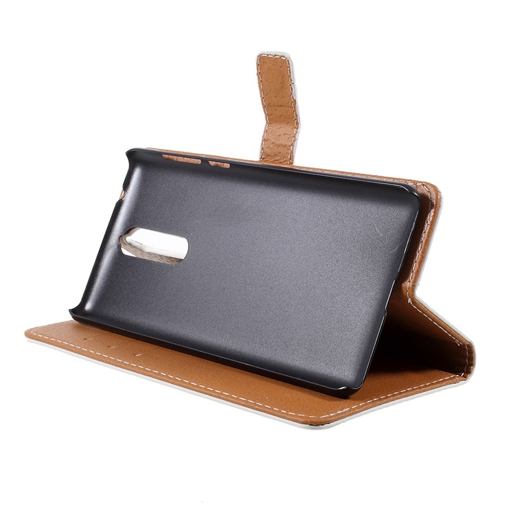 Pattern Printing Stand Leather Wallet Shell for Nokia 8 - Black and White-4