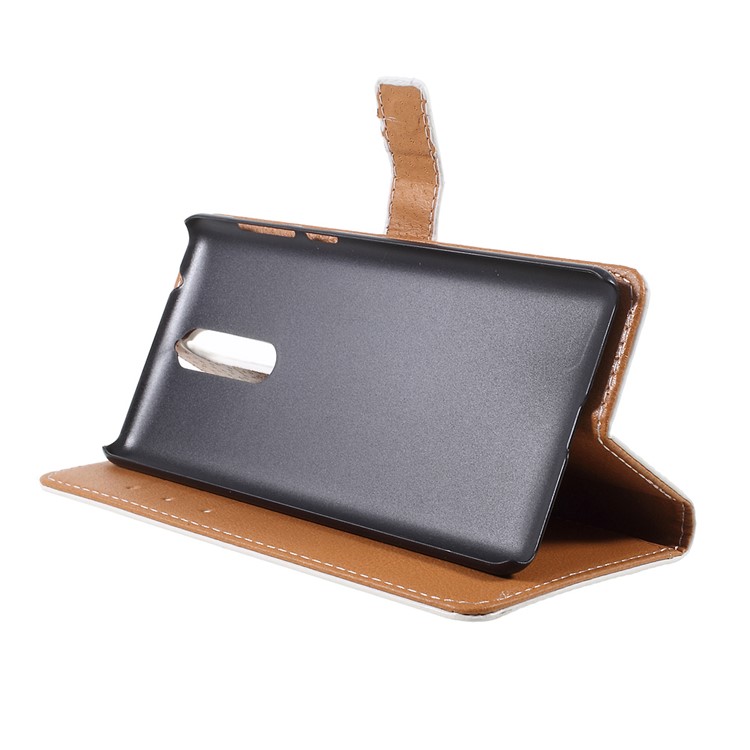 Pattern Printing PU Leather Protection Mobile Phone Case with Stand for Nokia 8 - Grinning Cat-4
