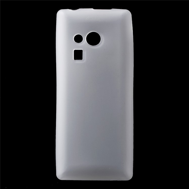 Matte Anti-fingerprint TPU Mobile Casing for Nokia 216 / 216 Dual SIM - White-1