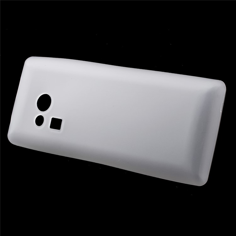 Matte Anti-fingerprint TPU Mobile Casing for Nokia 216 / 216 Dual SIM - White-2
