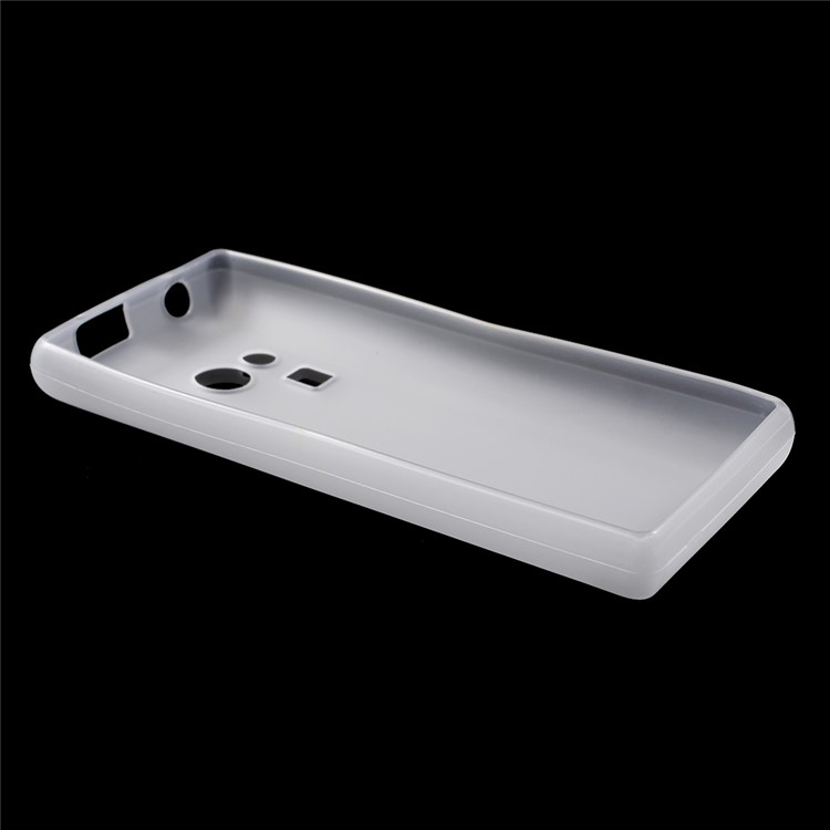 Matte Anti-fingerprint TPU Mobile Casing for Nokia 216 / 216 Dual SIM - White-3