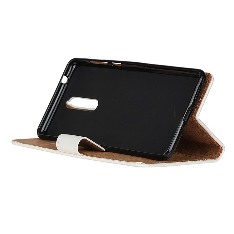 Pattern Printing Leather Card Holder Stand Case Cover for Nokia 8 - Two Owls on the Branch-5