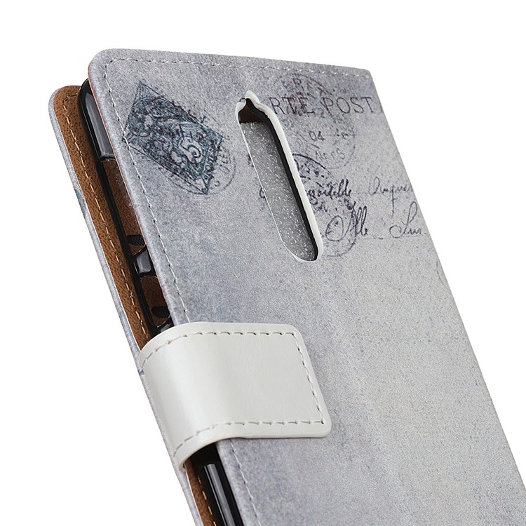 Pattern Printing Flip Leather Protection Mobile Casing for Nokia 8 - American Flag and Cat Holding Heart-3