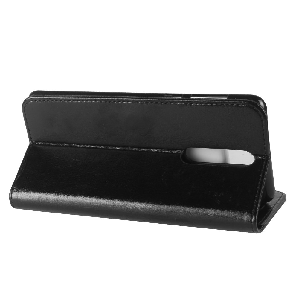 Crazy Horse PU Leather Wallet Mobile Phone Shell for Nokia 8 - Black-6