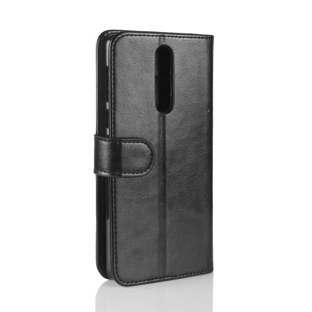Crazy Horse PU Leather Wallet Mobile Phone Shell for Nokia 8 - Black-7