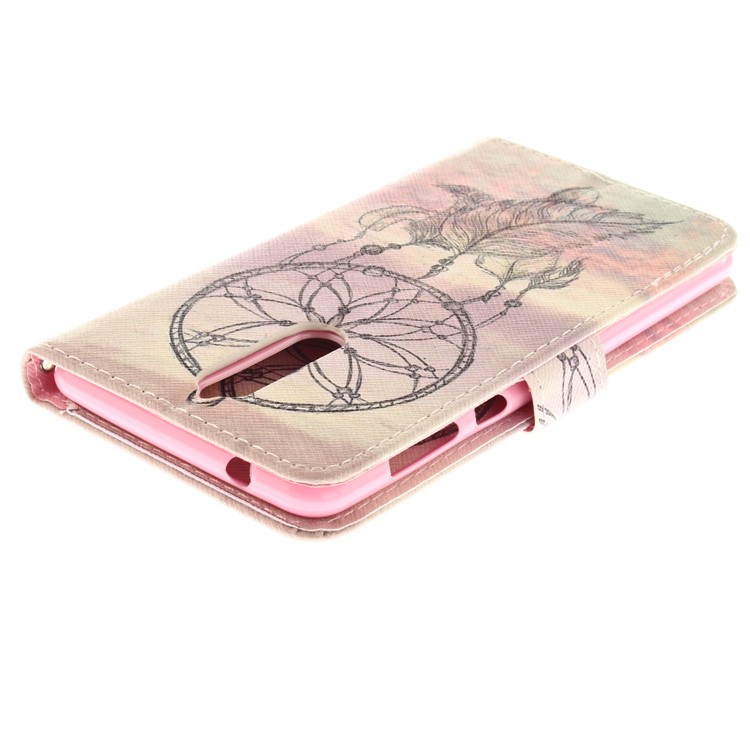 Patterned PU Leather Cover with Wallet Slots for Nokia 8 - Dream Catcher-5