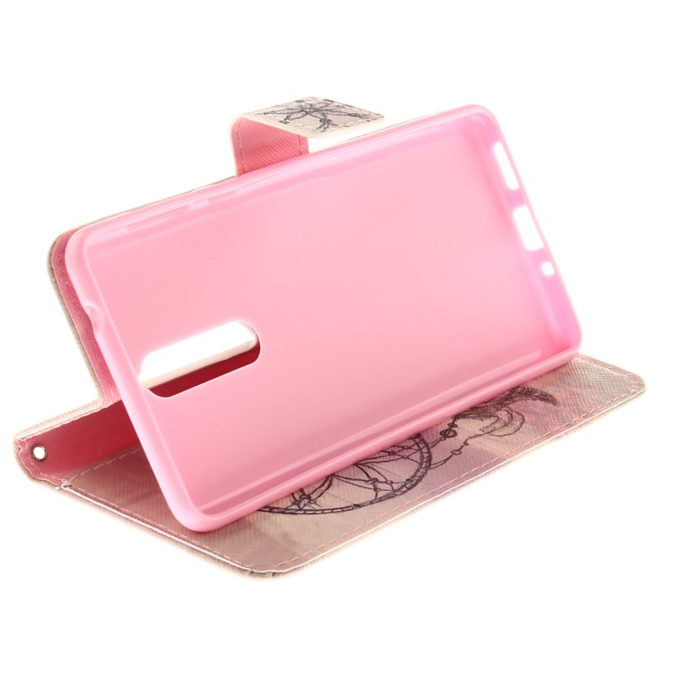 Patterned PU Leather Cover with Wallet Slots for Nokia 8 - Dream Catcher-6
