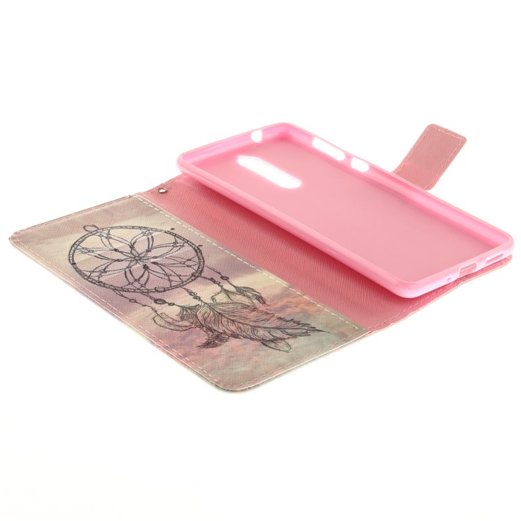 Patterned PU Leather Cover with Wallet Slots for Nokia 8 - Dream Catcher-8