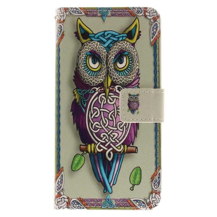 Printing Pattern Wallet Leather Flip Stand Shell for Nokia 8 - Cool Owl-2