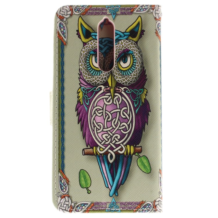 Printing Pattern Wallet Leather Flip Stand Shell for Nokia 8 - Cool Owl-3