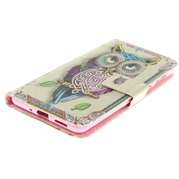Printing Pattern Wallet Leather Flip Stand Shell for Nokia 8 - Cool Owl-4