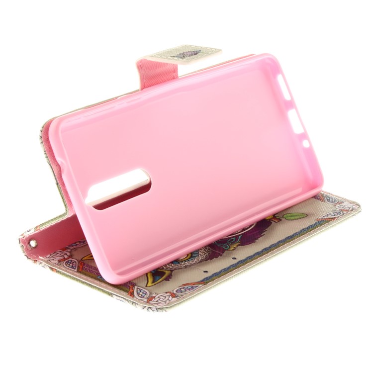 Printing Pattern Wallet Leather Flip Stand Shell for Nokia 8 - Cool Owl-6