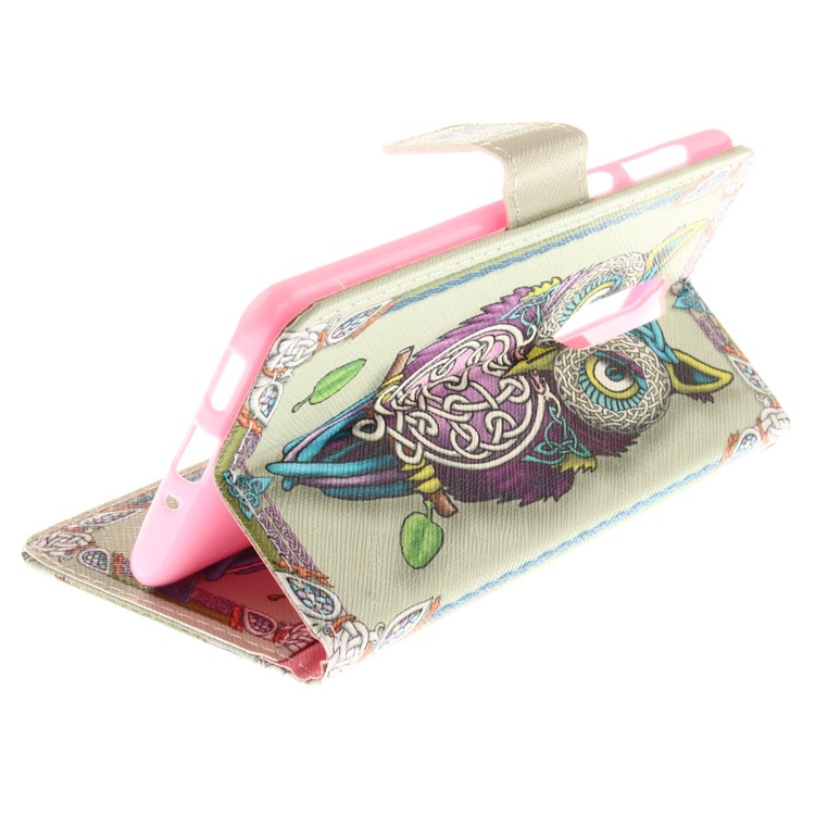 Printing Pattern Wallet Leather Flip Stand Shell for Nokia 8 - Cool Owl-7