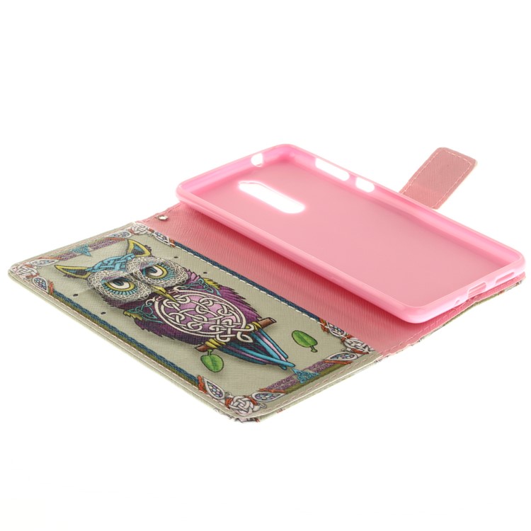 Printing Pattern Wallet Leather Flip Stand Shell for Nokia 8 - Cool Owl-8
