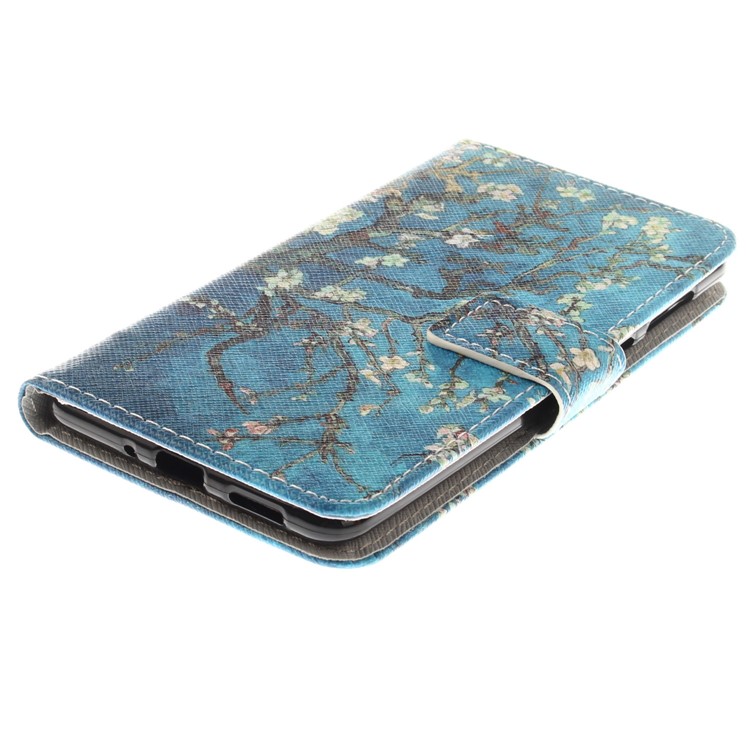 Printing Pattern Folio Flip Leather Mobile Cover for Nokia 8 - Almond Tree in Blossom-4