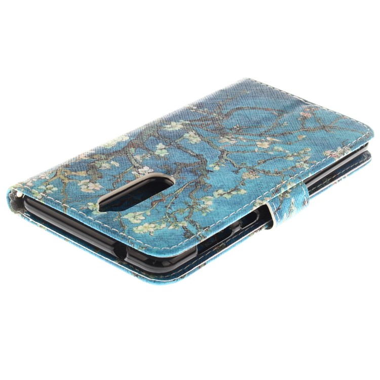 Printing Pattern Folio Flip Leather Mobile Cover for Nokia 8 - Almond Tree in Blossom-5