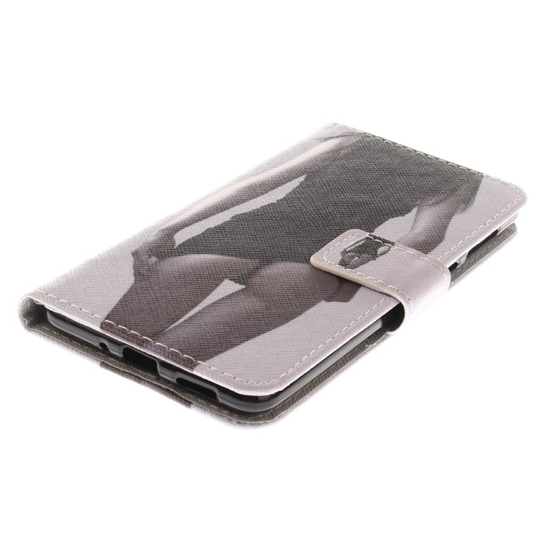 Magnetic Leather Wallet Patterned Folio Protective Shell for Nokia 8 - Hot Girl-4