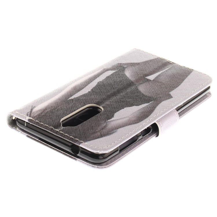Magnetic Leather Wallet Patterned Folio Protective Shell for Nokia 8 - Hot Girl-5