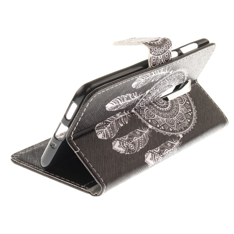 Patterned Leather Card Slots Flip Shell for Nokia 8 - Tribal Dreamcatcher-7